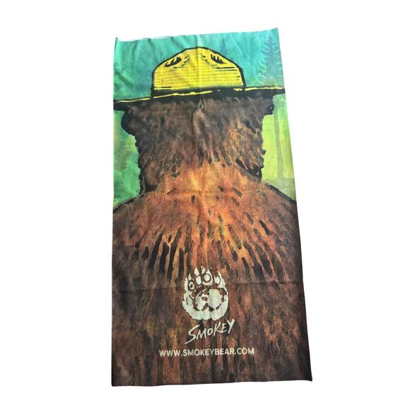 Smokey The Bear Neck Gaitor One Less Spark One Less Fire NEW - Picture 2 of 2